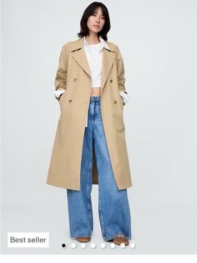 GAP Icon Double-Breasted Trench Coat
